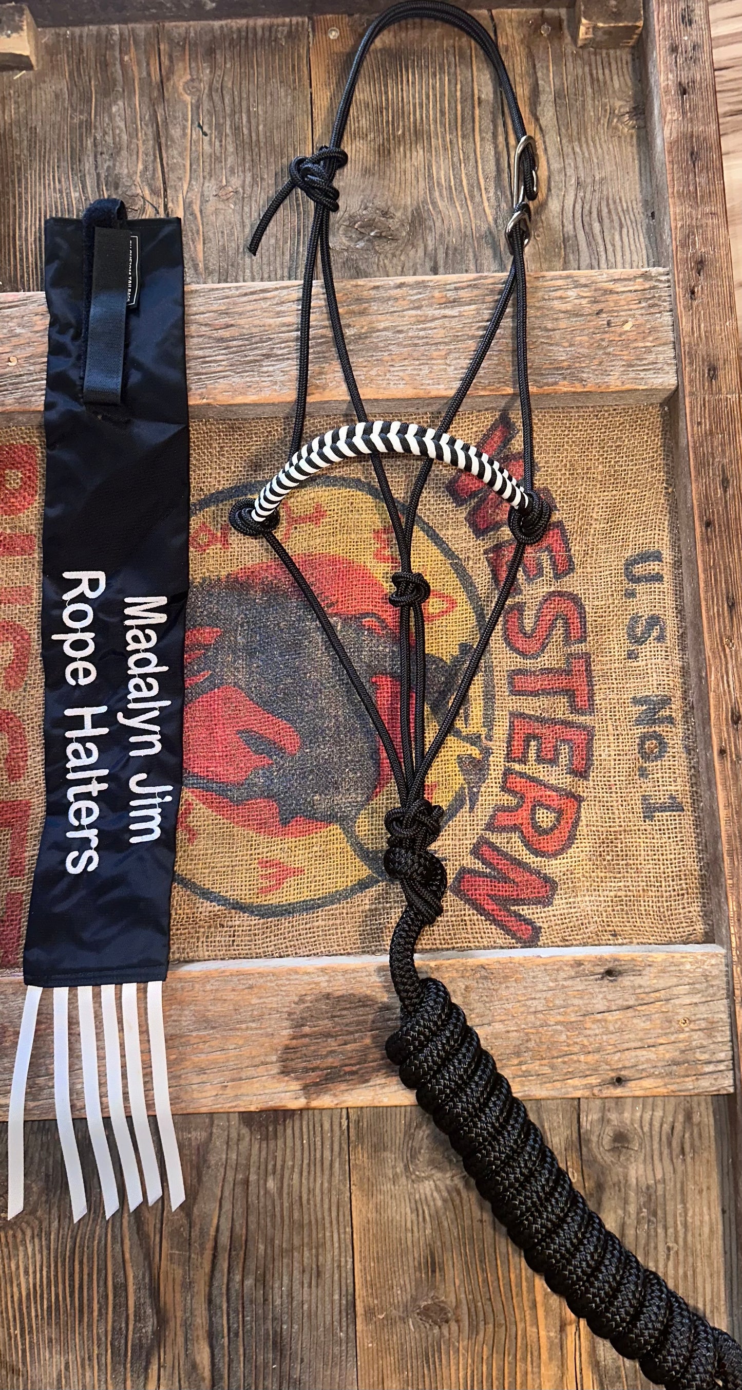 Easy Hook Halter with Braided Noseband
