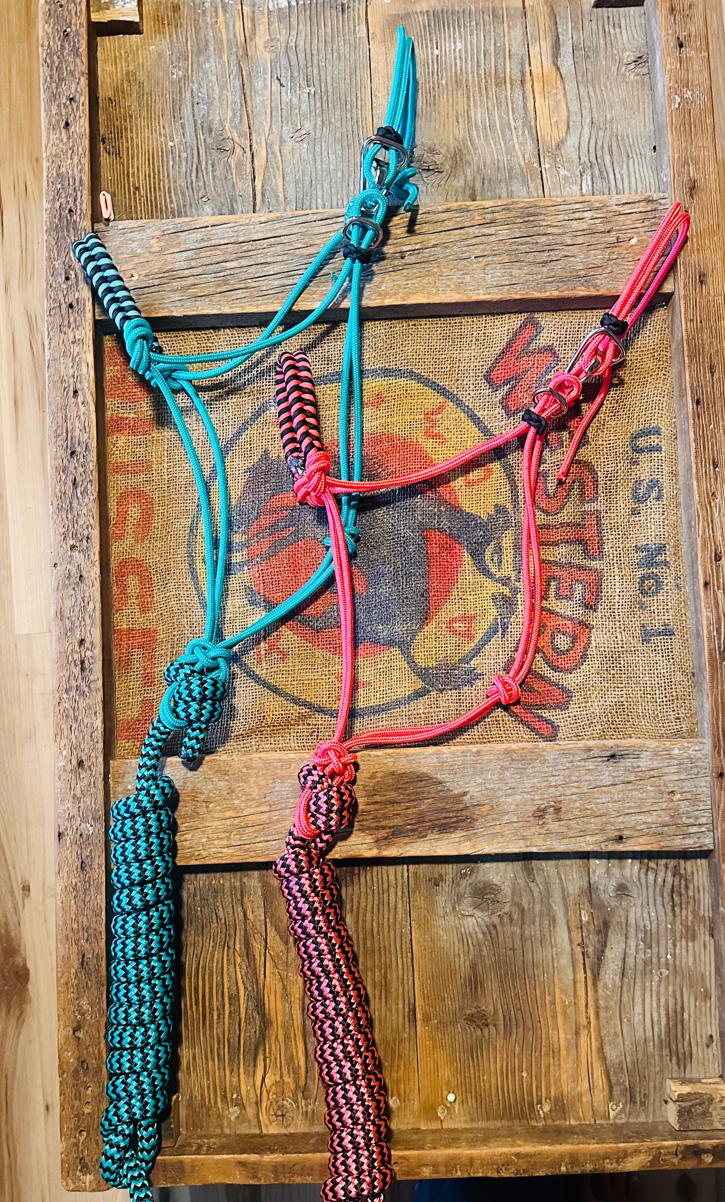 Pink & Black Easy Hook Rope Halter