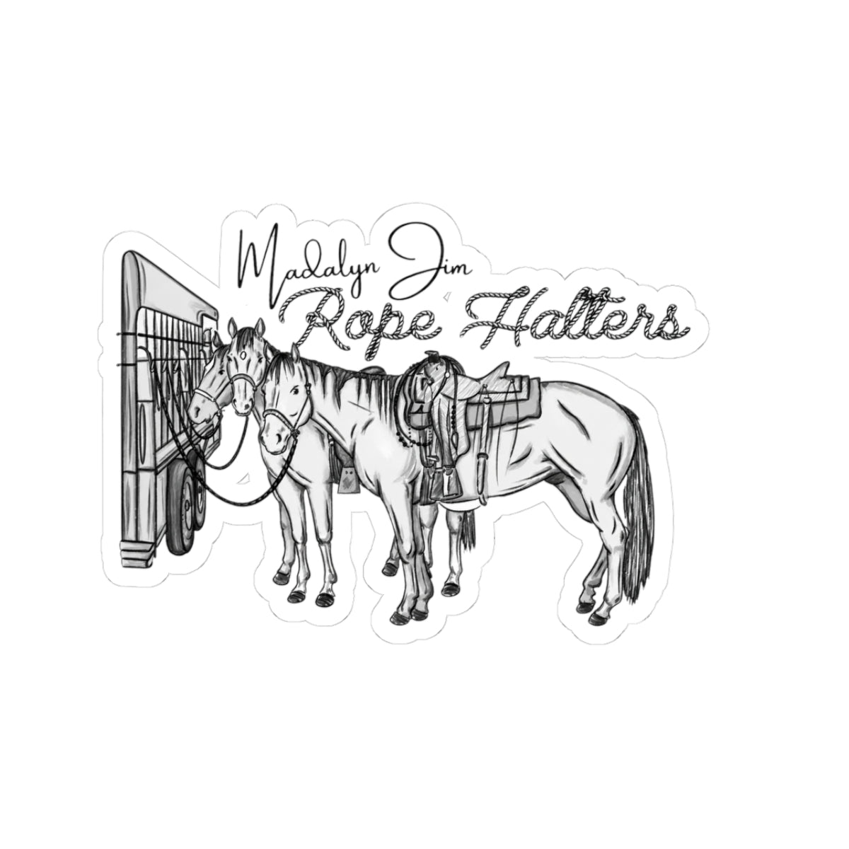 MJRH Ranch Horse KISS-Cut Stickers