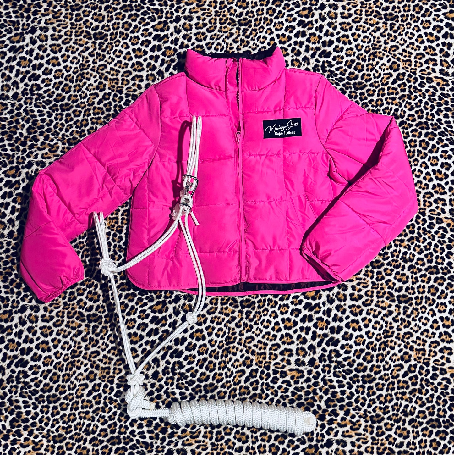 Madalyn Jim Rope Halter Hot Pink Patched Coat