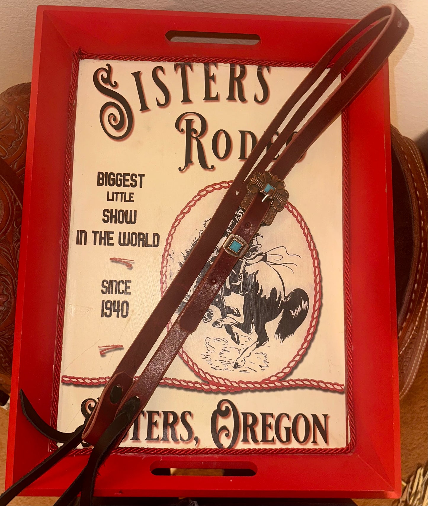 Split Ear Headstall with Turquoise Buckle