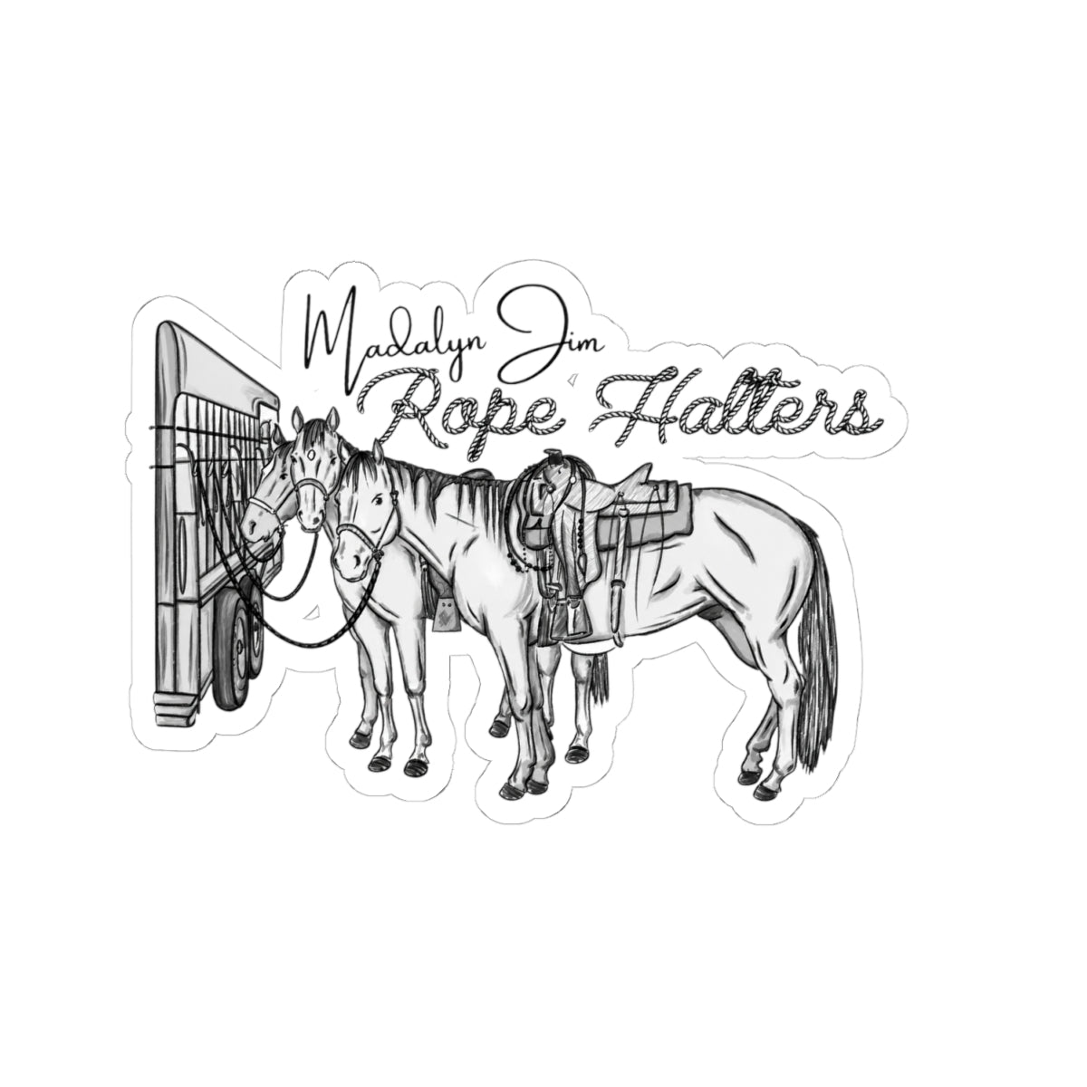 MJRH Ranch Horse KISS-Cut Stickers