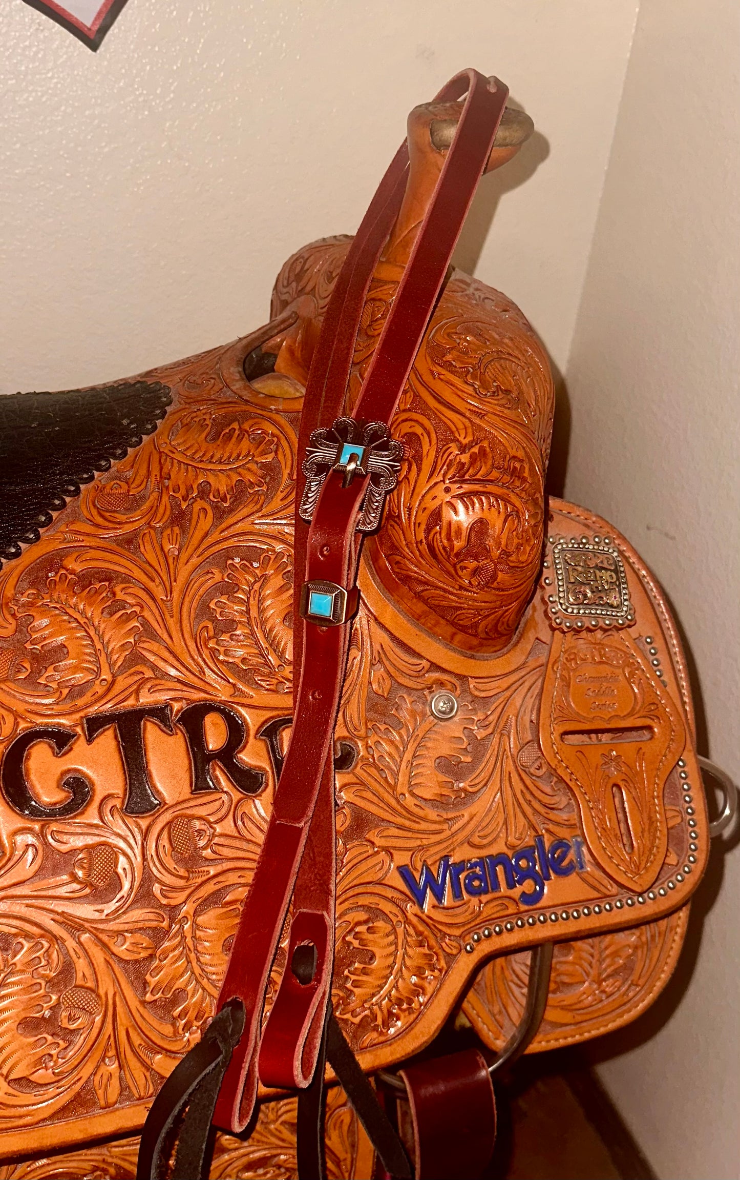 Split Ear Headstall with Turquoise Buckle