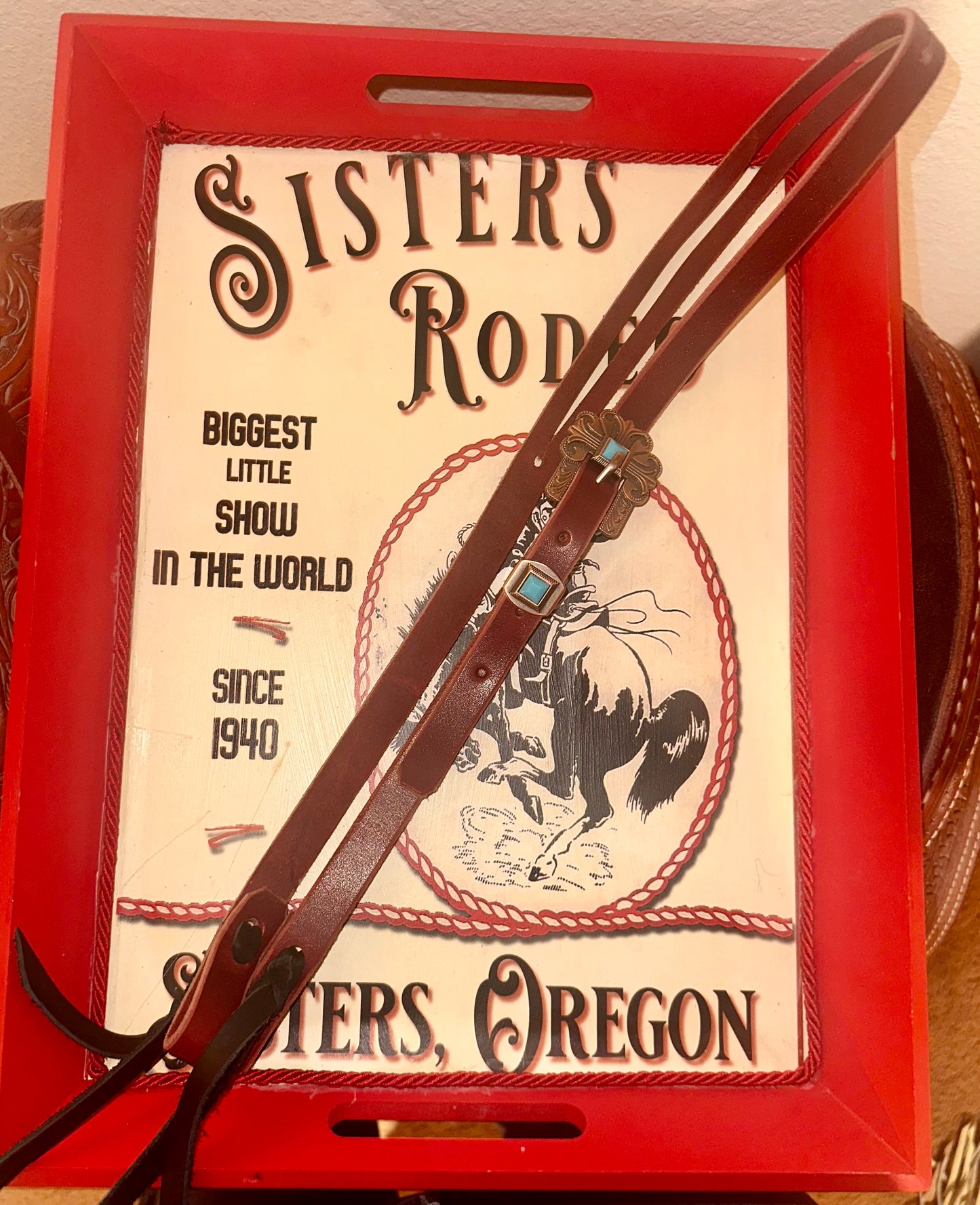 Split Ear Headstall with Turquoise Buckle