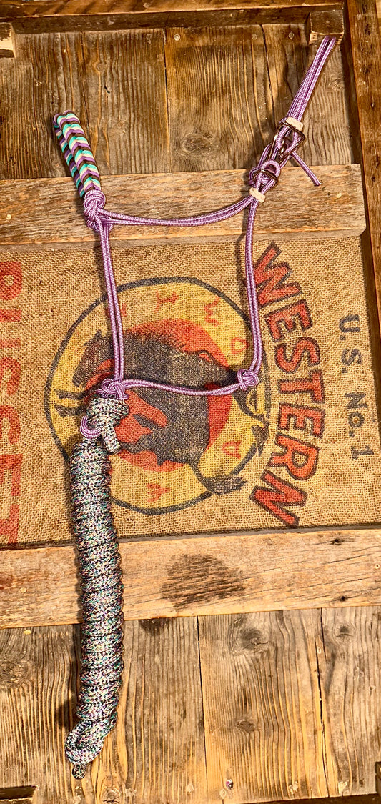 Lavender Blend Noseband Easy Hook Rope Halter