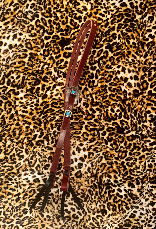 Split Ear Headstall with Turquoise Buckle