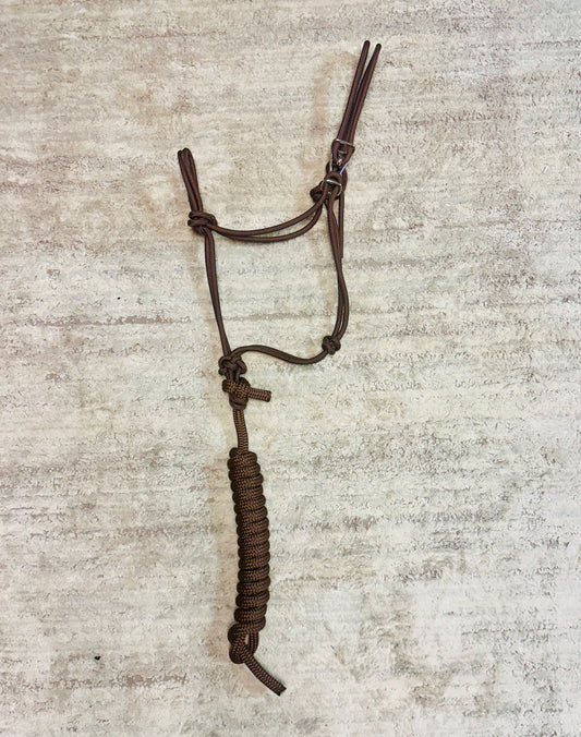 Chocolate Brown with Chocolate Brown Lead - Easy Hook Halter