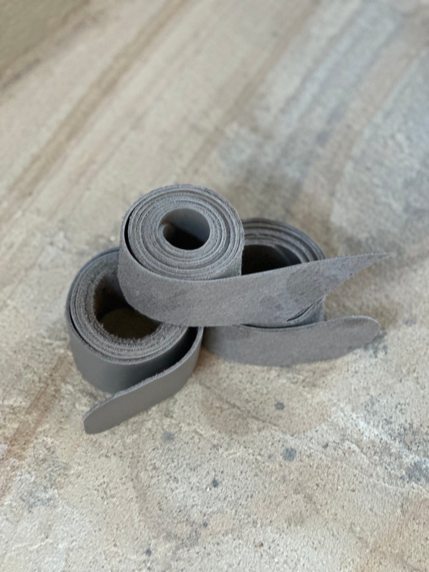 Grey Chap Leather Horn Wrap