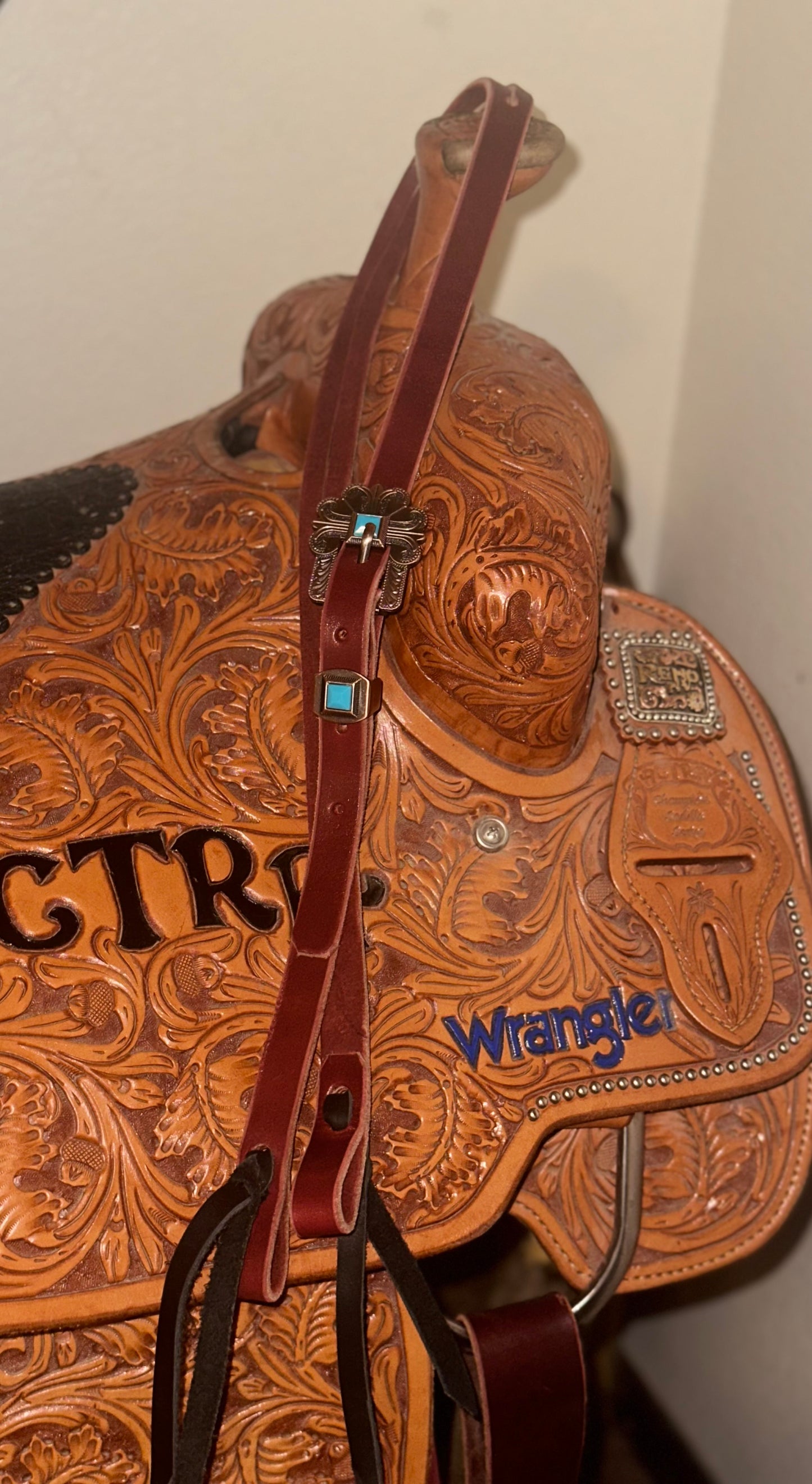 Split Ear Headstall with Turquoise Buckle