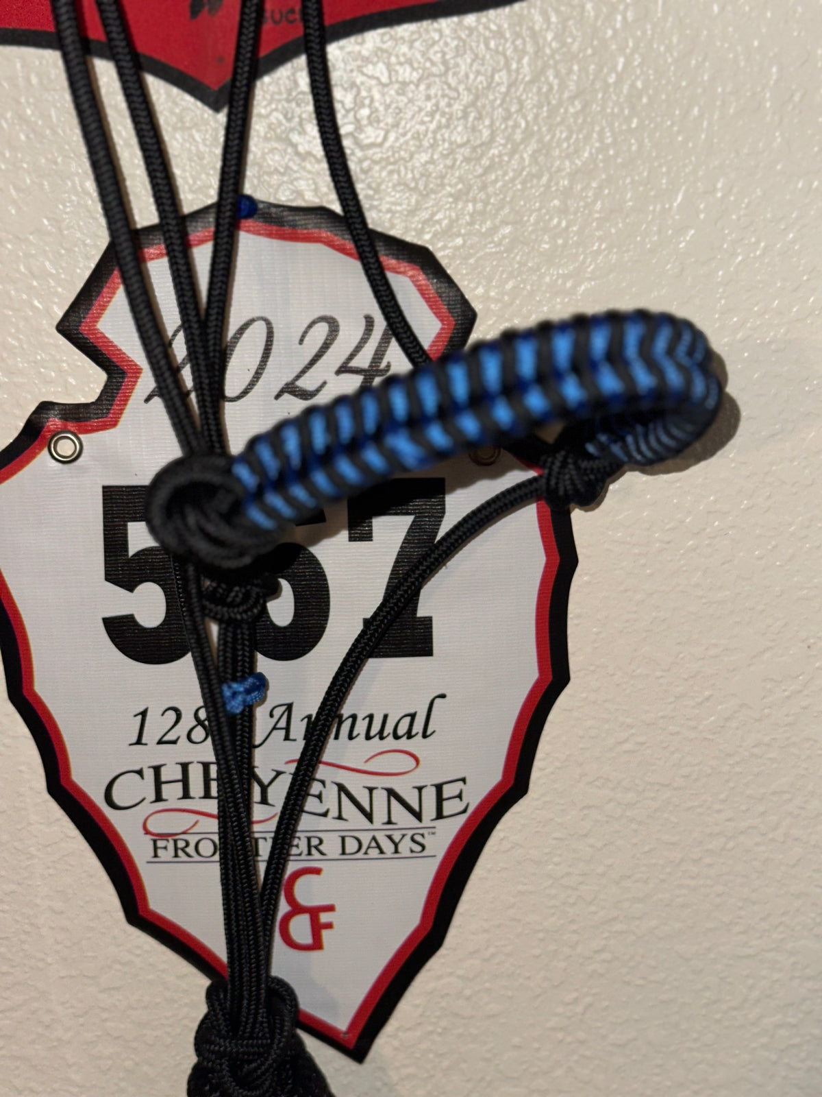 Blue & Black Braided Noseband Easy Hook Rope Halter