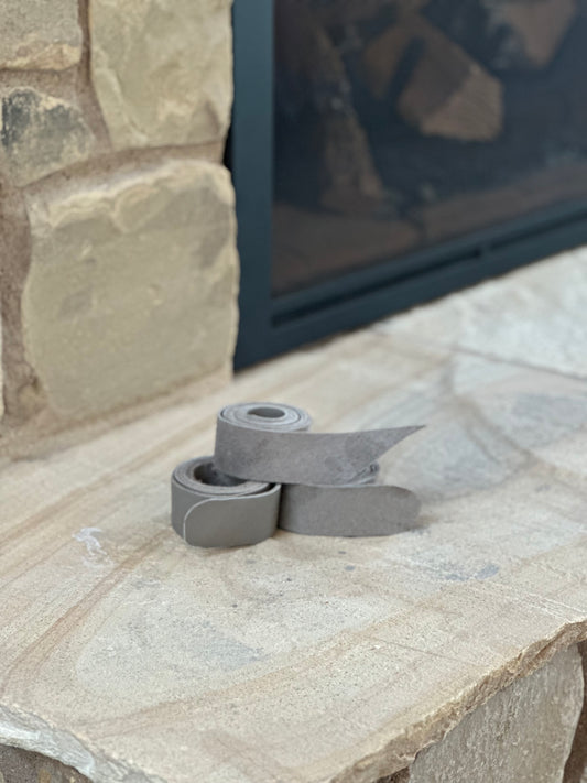 Grey Chap Leather Horn Wrap