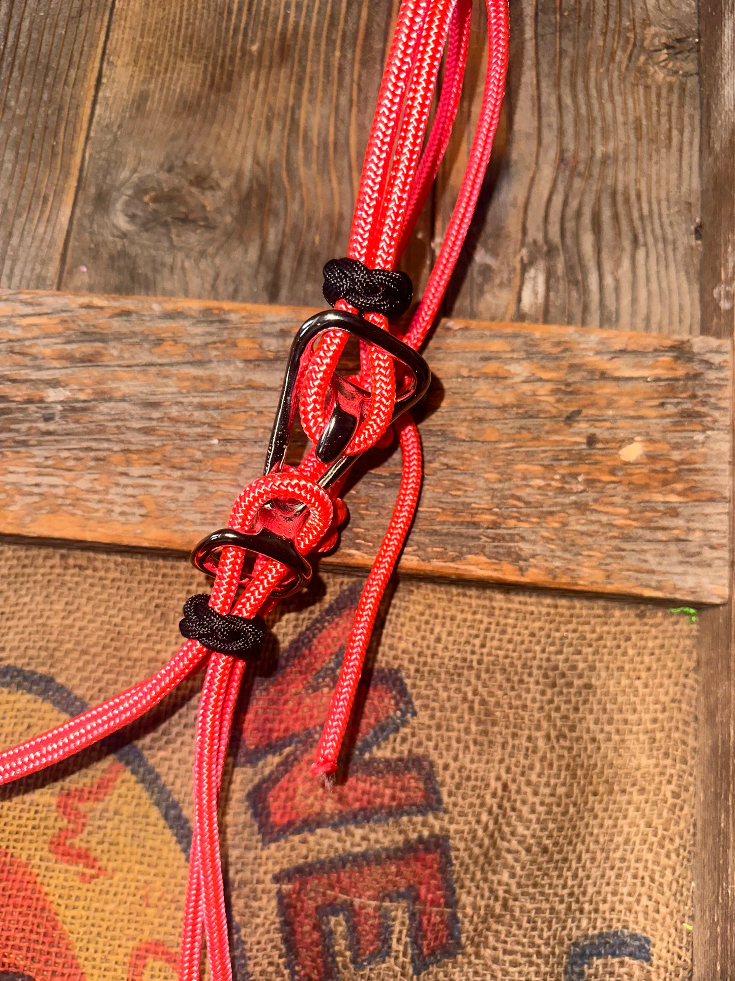 Pink & Black Easy Hook Rope Halter
